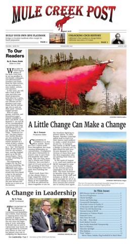 August 2018 Mule Creek Post front page