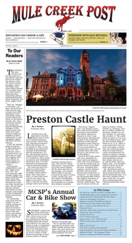 October 2018 Mule Creek Post front page