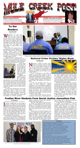 May 2019 Mule Creek Post front page
