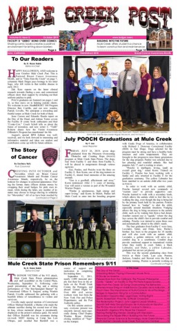 October 2019 Mule Creek Post front page