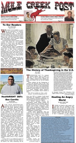 November 2019 Mule Creek Post front page
