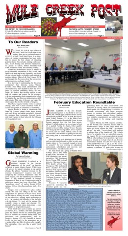 April 2020 Mule Creek Post front page
