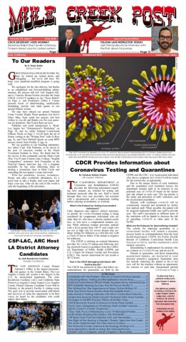 May 2020 Mule Creek Post front page