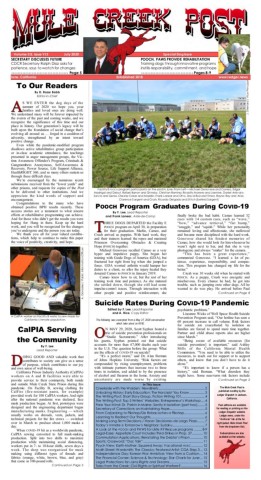 July 2020 Mule Creek Post front page