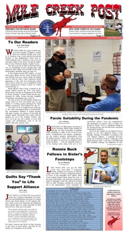 August 2020 Mule Creek Post front page