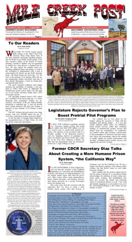 August 2021 Mule Creek Post front page