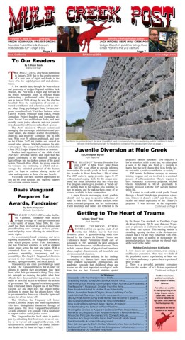 June 2022 Mule Creek Post front page