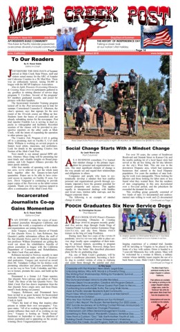 July 2022 Mule Creek Post front page