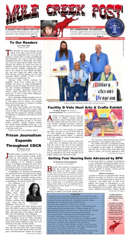 August 2022 Mule Creek Post front page