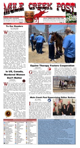 November 2022 Mule Creek Post front page