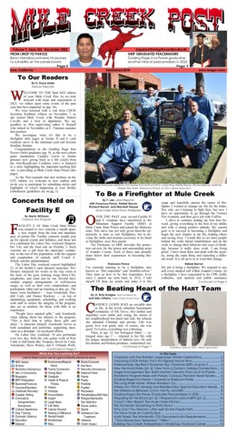 December 2022 Mule Creek Post front page