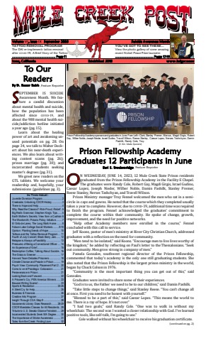 September 2023 Mule Creek Post front page