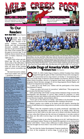October 2023 Mule Creek Post front page