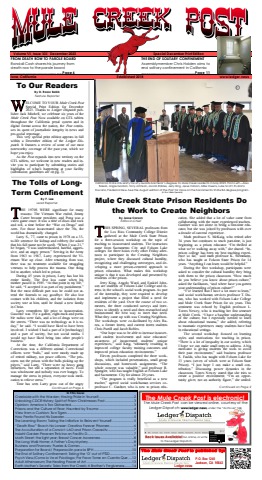 December 2023 Mule Creek Post front page