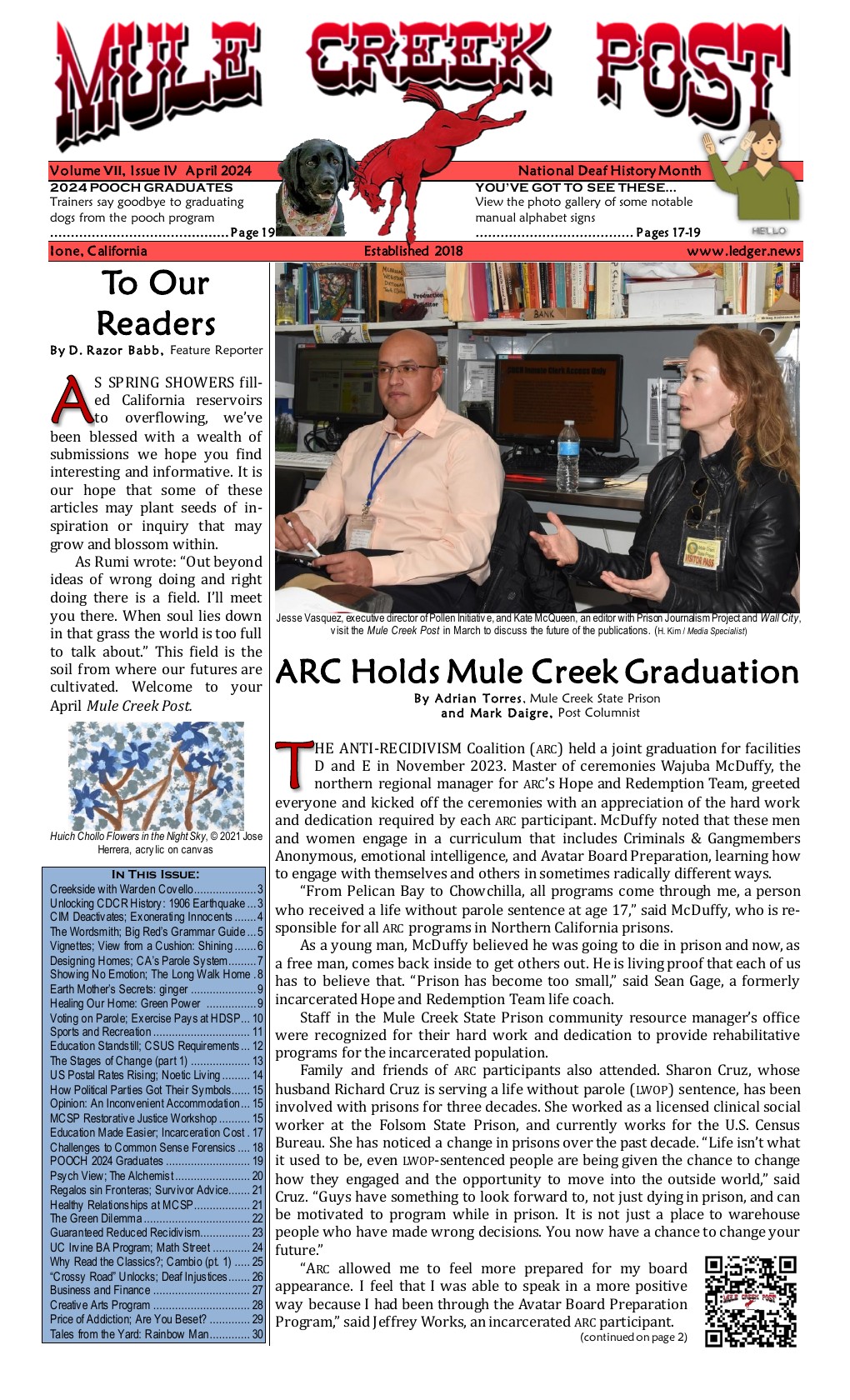April 2024 Mule Creek Post front page