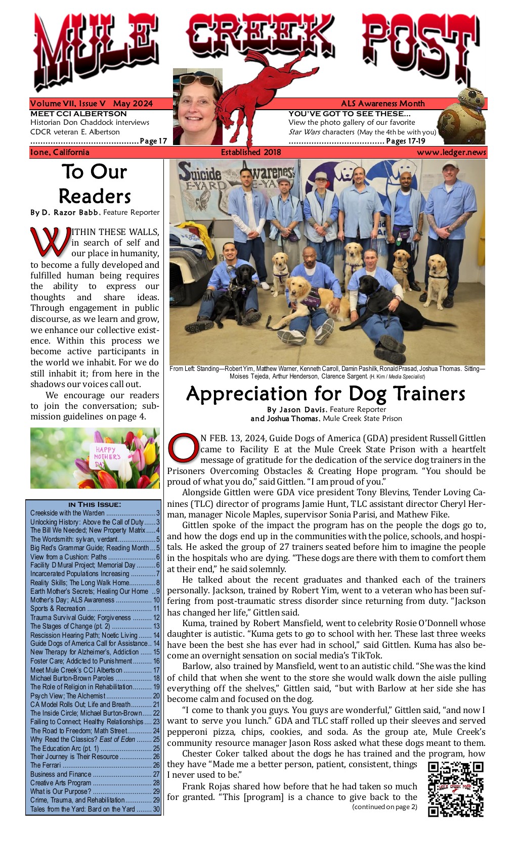 May 2024 Mule Creek Post front page