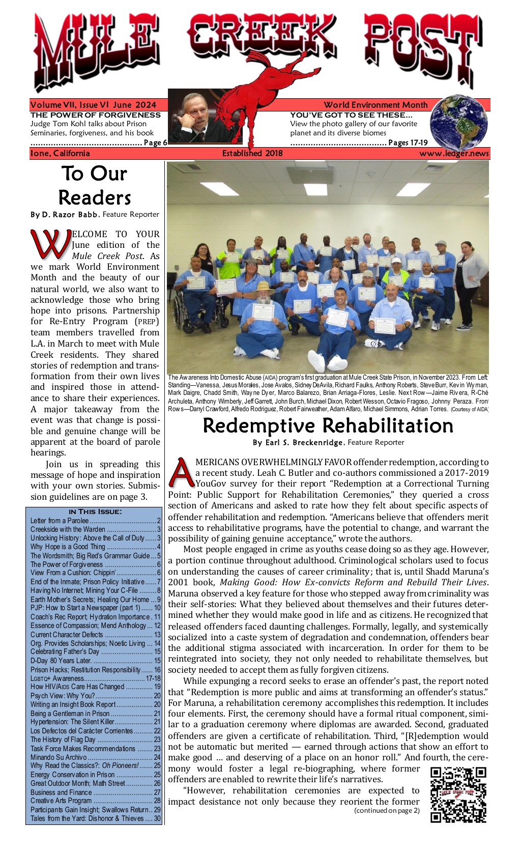 June 2024 Mule Creek Post front page
