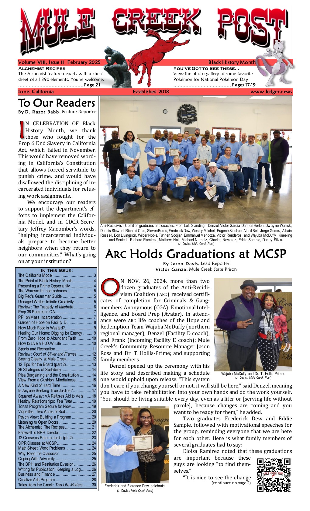 February 2025 Mule Creek Post front page