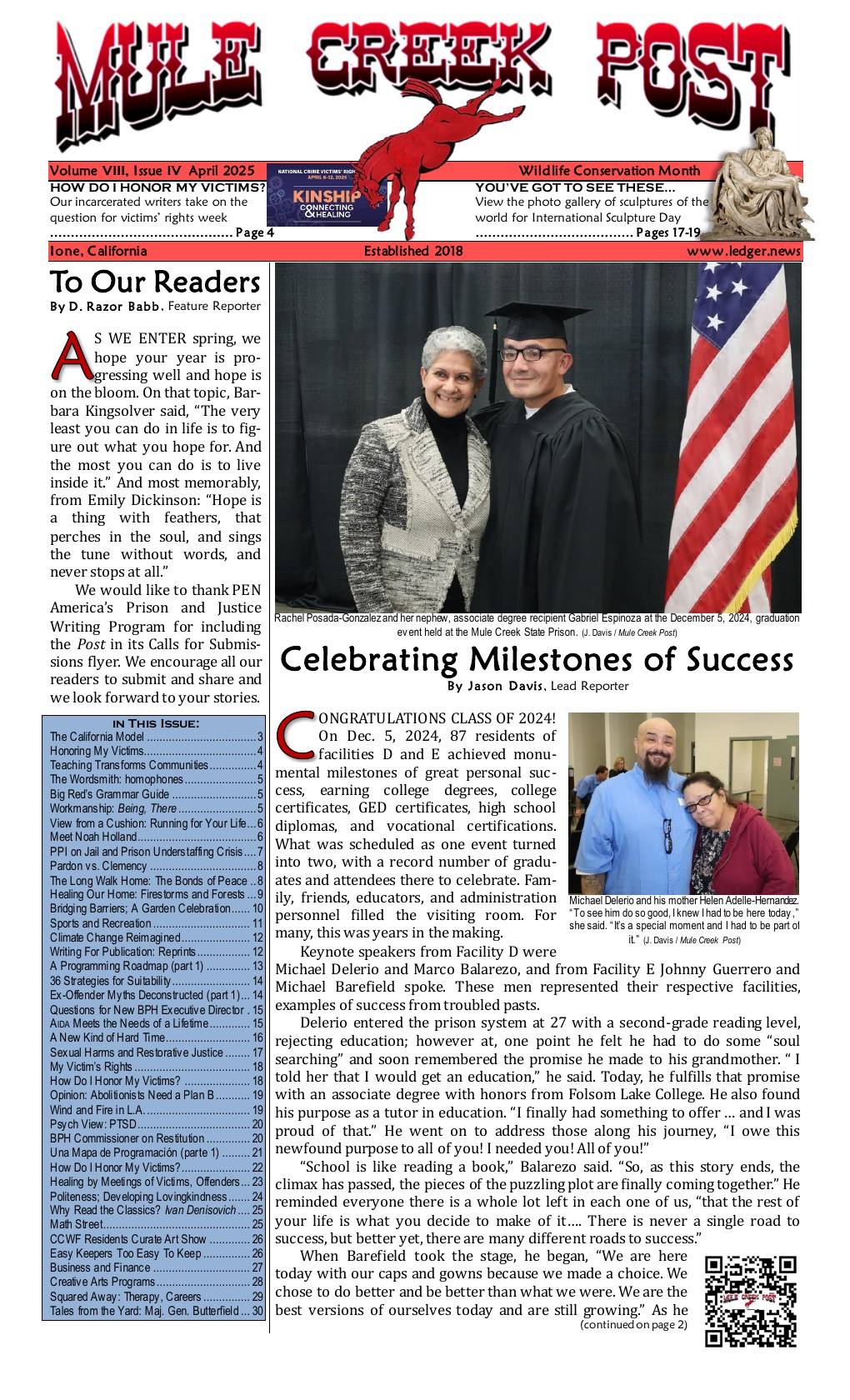 April 2025 Mule Creek Post front page