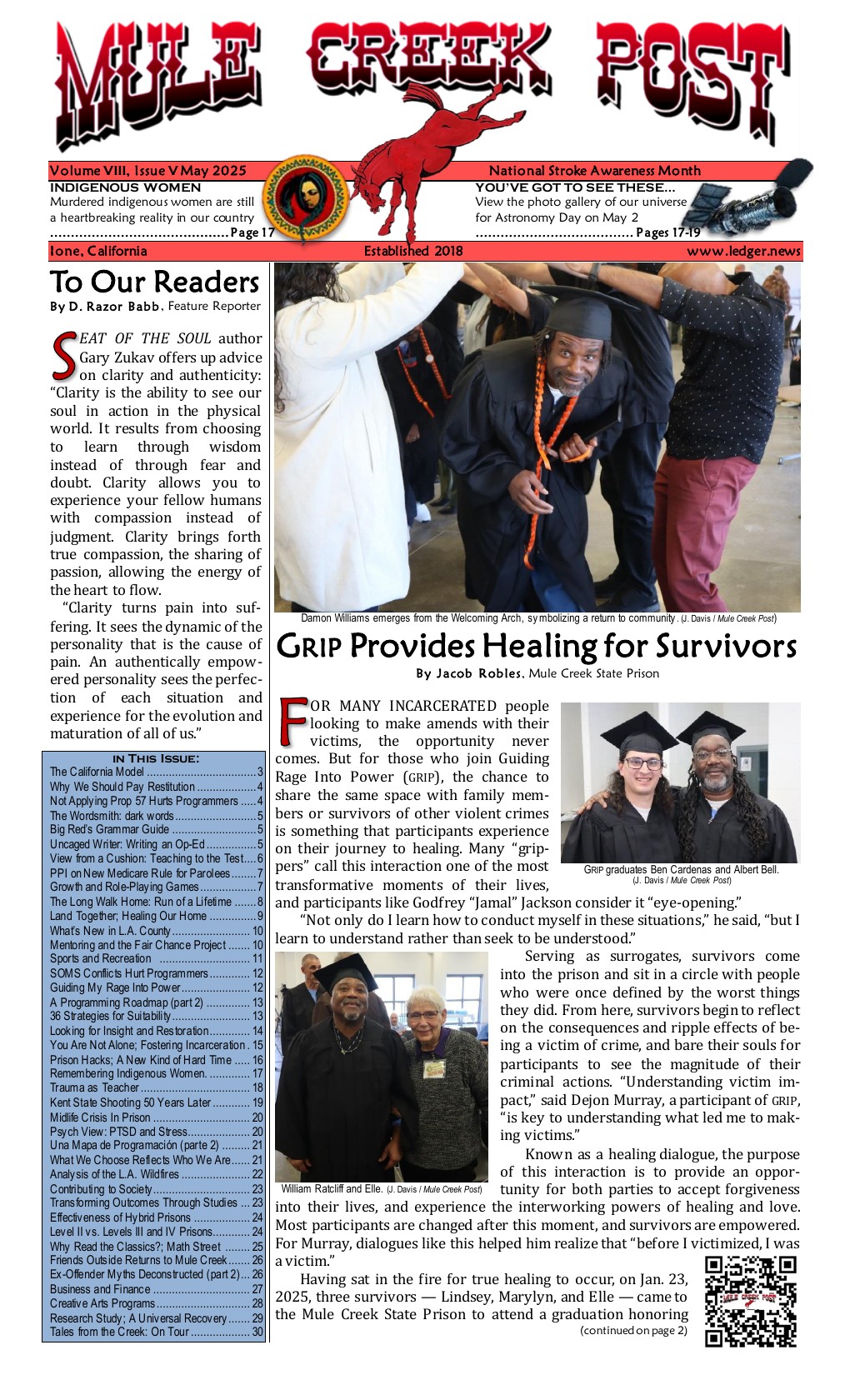 May 2025 Mule Creek Post front page